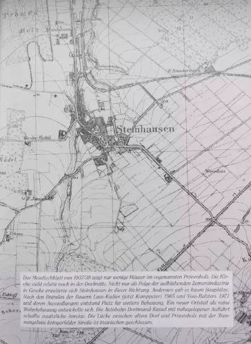 Ordnance Survey Map from Steinhausen 1937/38